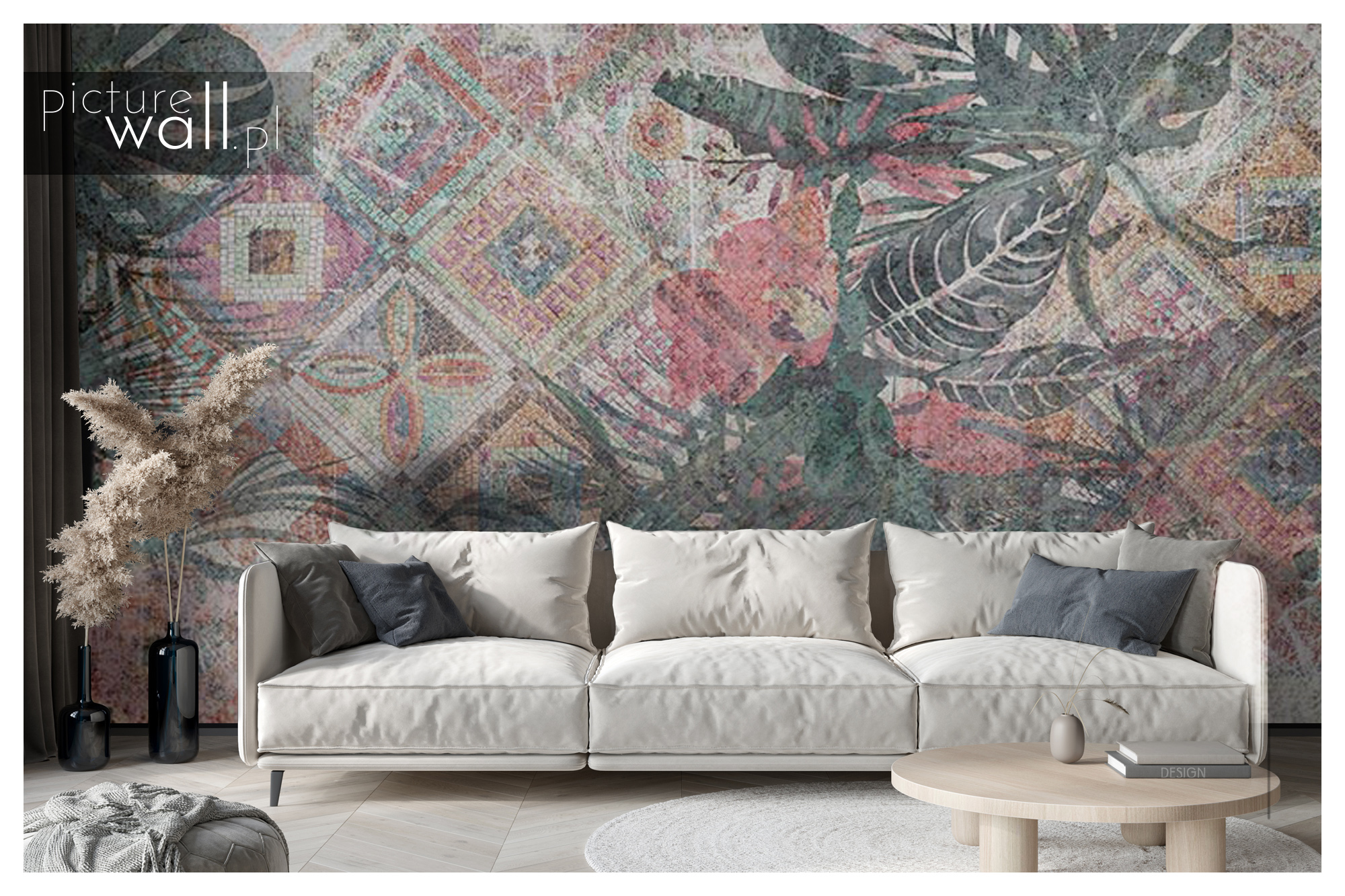 Fototapeta autorska marokańskie wspomnienie z kwiatami 